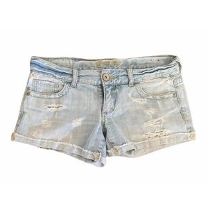 Guess Denim Jean Cut Off Light Wash Distressed